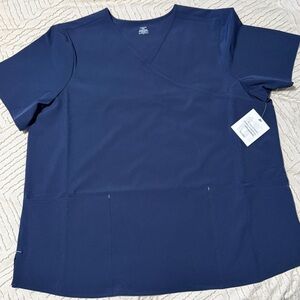 Navy Blue Scrub Top